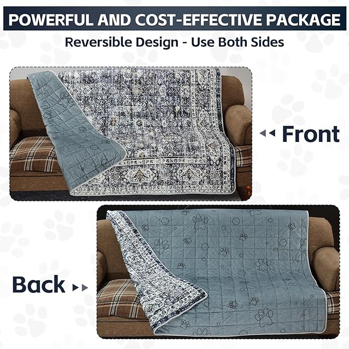 Extra Large Washable Pee Pads for Dogs (72"x72"), Upgrade Reusable Puppy Pads with Non-Slip Rug Pad, Super Thickening Absorbent Leakproof Dog Traning Pads Whelping Pad for Dogs, Doggie