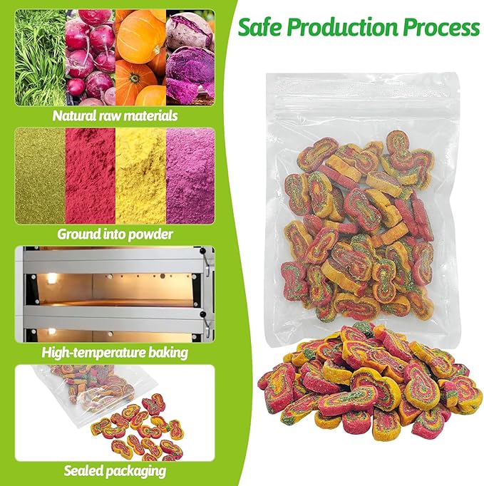 Fhiny Rabbit Chew Toys Mixed Forage Beetroot Carrot and Pumpkin Bunny Treats for Hamsters Guinea Pigs Chinchillas and Other Small Rodents Teeth Grinding (0.29lb/130g)