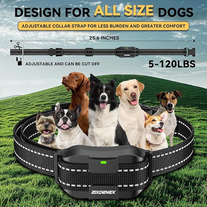 Dog Training Collar - 3200FT Dog Shock collalwith Remote Control, lPX7 Waterproof DogCollar with Beep, Vibration, Safe Shock 3Training Modes, Rechargeable E-Collar for AllSmall Medium Large Dogs