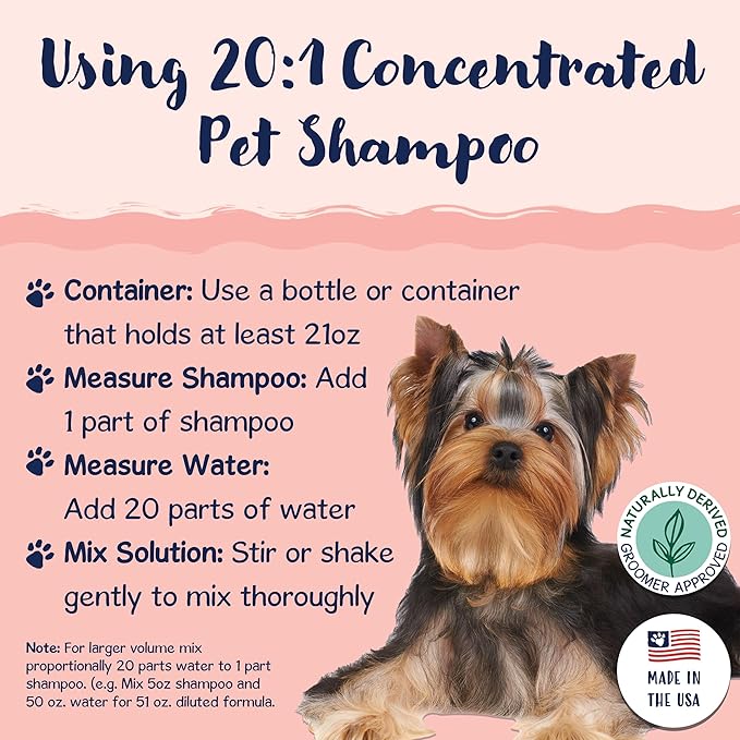 Bobbi Panter Dog Shampoo - Made in USA - All Natural Formula for Whitening All Coats, Enhances Shine & Moiturizes - Concentrated 20:1 for Professional Groomers - Peach Scent, 13 Oz (Case of 12)