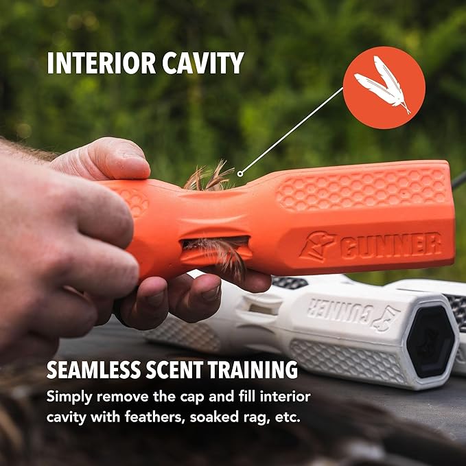 Dog Training Bumper - Retriever Training Dummy, Retrieving Dummies for Pets, Bumpers for Water Retrieving with Adjustable Rope, (Orange)