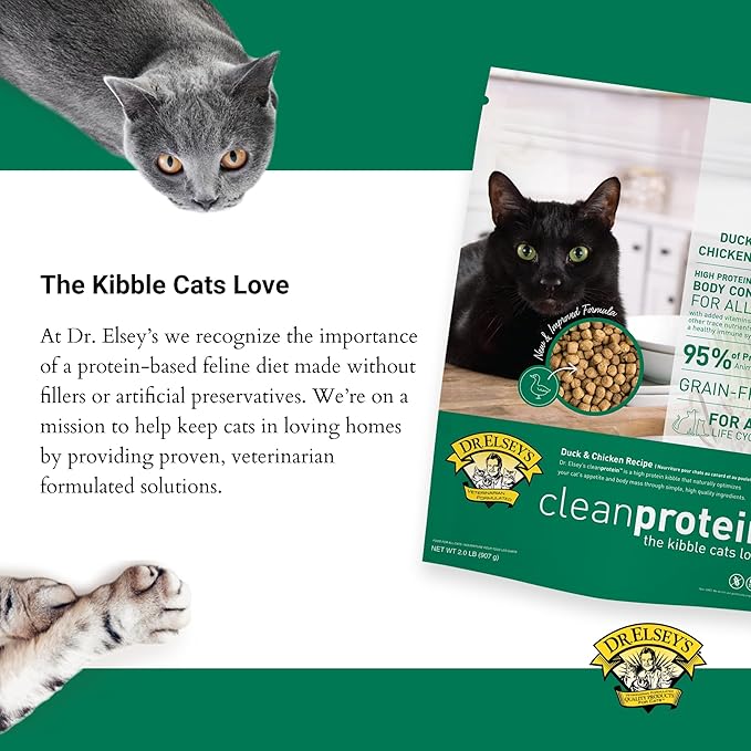 Dr. Elsey's cleanprotein Duck Cat Kibble 2lb.