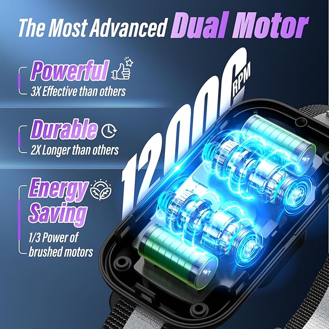 Dog Bark Collar, Smart Barking Collar with 4 Modes, 7 Adjustable Sensitivity for Barking Howling Whining, Automatic Anti Barking Device for Large Medium Small Dogs IP67 Waterproof for Indoor & Outdoor