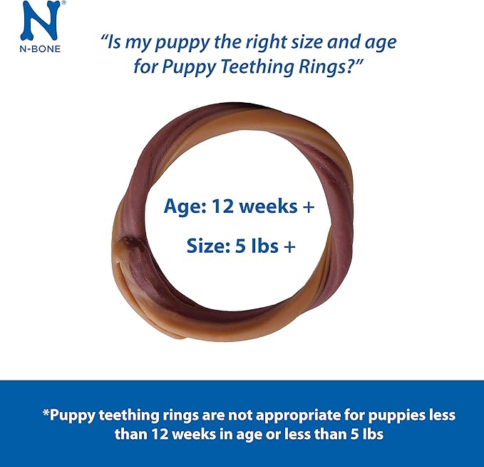 N-Bone 3-Rings Puppy Teething Ring, Chicken Flavor