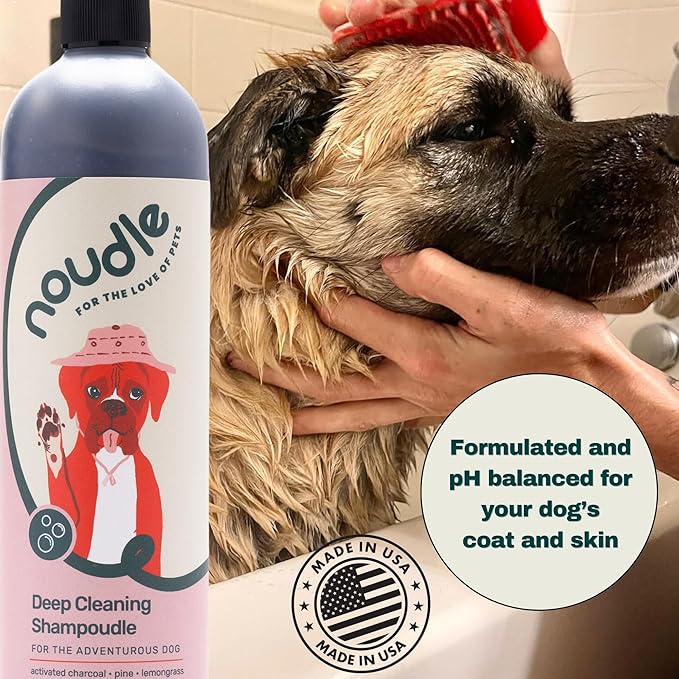 Pets - Fragrance Free Shampoudle, 16oz, Moisturizing and Gentle Natural pet Shampoo with Aloe, Coconut, and Oatmeal