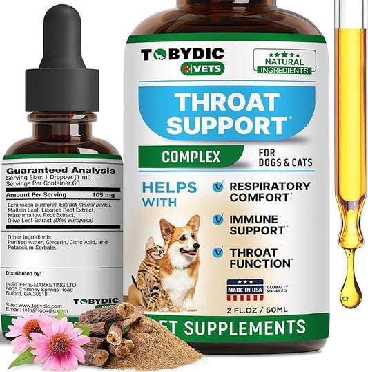 Dry & Wet Kennel Cough Natural Medicine & Relief for Dogs and Cats - Herbal Treatment Support Helps to Soothe Throat & Respiratory Trachea Comfort Supplement for Pets - Made in USA