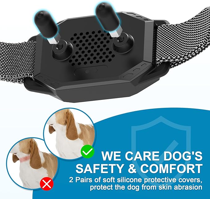 Dog Training Collar, Shock Collars for Dogs with Remote 2 Pack, 4 Training Modes with Rechargeable, 2500ft, IP67 Waterproof for All Breeds, Sizes Small Medium Large