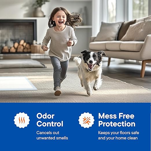 Dog Pads Large Pet Pee Pads for Dogs & Puppy Training 28" x 30" Potty Pads for Dogs [50-COUNT] Leak-Proof Dog and Puppy Pads - Quick-Dry Surface - Heavy Duty Absorbent Disposable Dog Wee Pad Bulk Pack