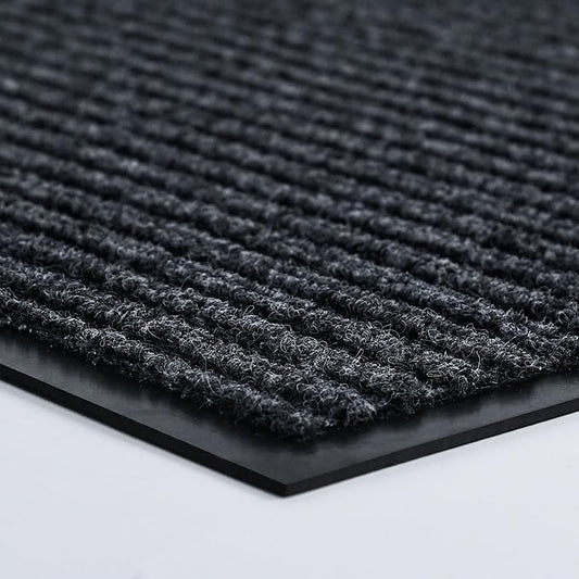 Durable Front Door Mat, Heavy Duty Indoor Outdoor Doormat, 48” x 36” Low Profile Outdoor Mats for Home Entrance, Stain and Fade Resistant Shoe Scraper Mat, Ideal for High Traffic Area