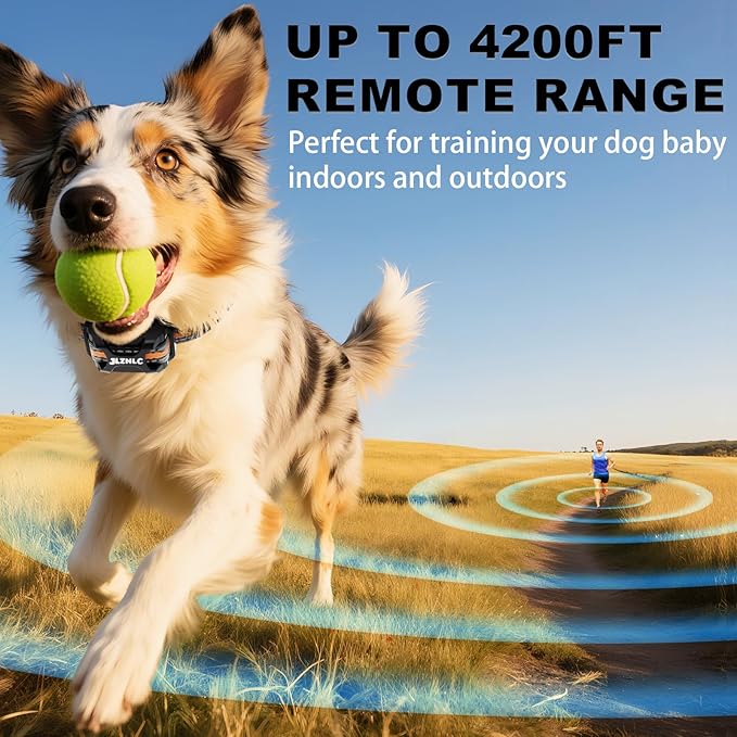 Dog Shock Collar - 4200FT Dog Training Collar with Remote Innovative IPX7 Waterproof with 4 Training Modes,Vibration and Shock,Rechargeable E-Collar for All Breeds