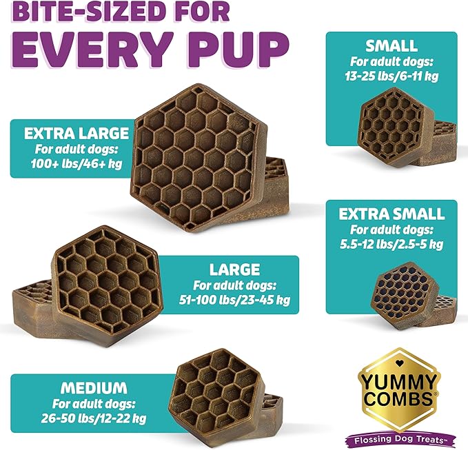 Dog Dental Treats – Vet VOHC Approved, Removes Tartar & Cleans Teeth – Yummy High Protein Chicken Treat for Extra Large Dogs (Mini Pack, 4 Count)