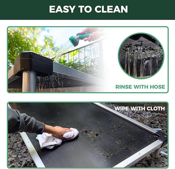 FXW TitanNest Chew-Proof Elevated Dog Bed, Raised Cot for Indoor/Outdoor/Camping Use, Durable & Waterproof Cooling Pet Bed for Large Dogs, 47.0" L x 29.0" W x 7.3" H, Black