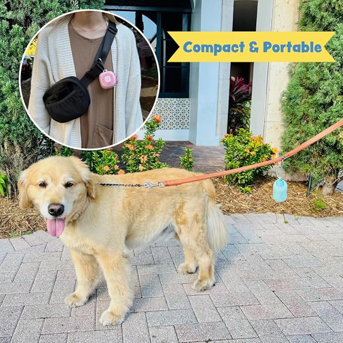 Sweet Paws Portable Dog Paw Towel, Lightweight & Super Absorbent Microfiber, Clips onto Leash, Quick Drying Towel for Dogs Paws with Silicone Case, Dry Dog’s Paws on The Go - Large - Newport Navy