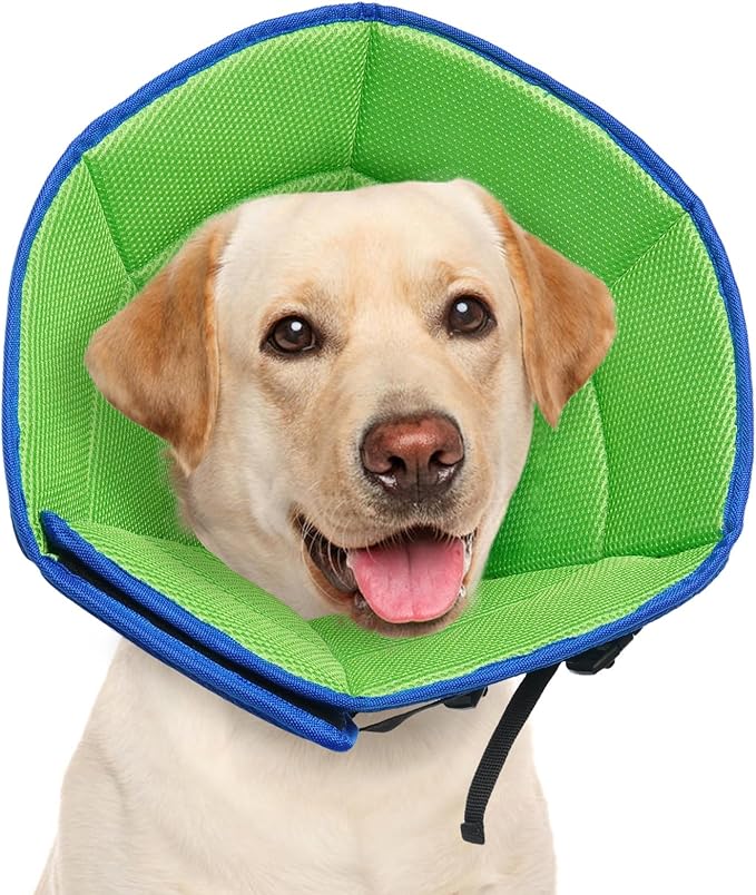 Dog Cone Collar XL, Soft Cones for Large Medium Small Dogs,Adjustable Dog Cone Alternative to Stop Licking, Comfy Elizabethan Collar for After Surgery Wound Healing & Hot Spots Blue