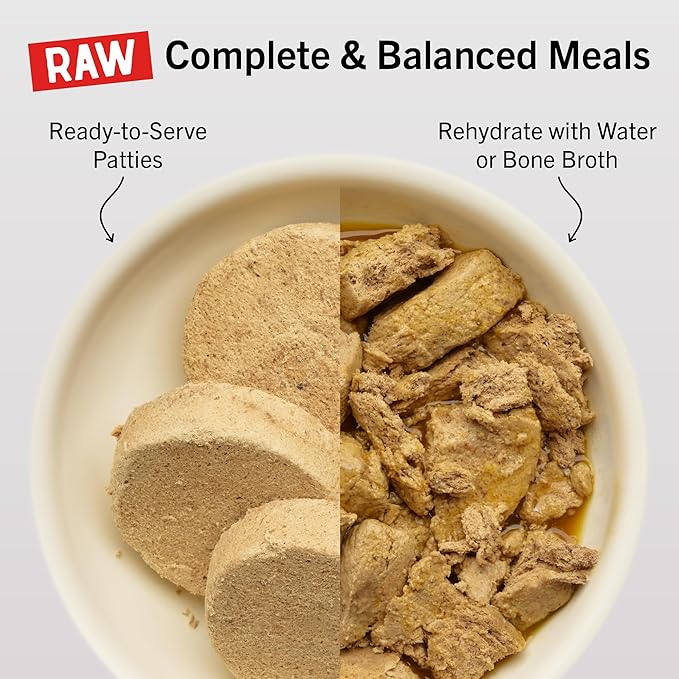 Stella & Chewy's Freeze-Dried Raw Dinner Patties - Chicken Recipe - High Protein Grain-Free Puppy & Dog Food - Perfect For Picky Eaters - 25 oz