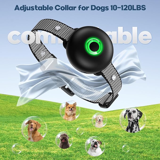 Dog Shock Collar, Dog Training Collar with Remote 2600FT, IPX7 Waterproof Rechargeable E-Collar, 3 Training Modes for All Breeds 10-120lbs(Black)