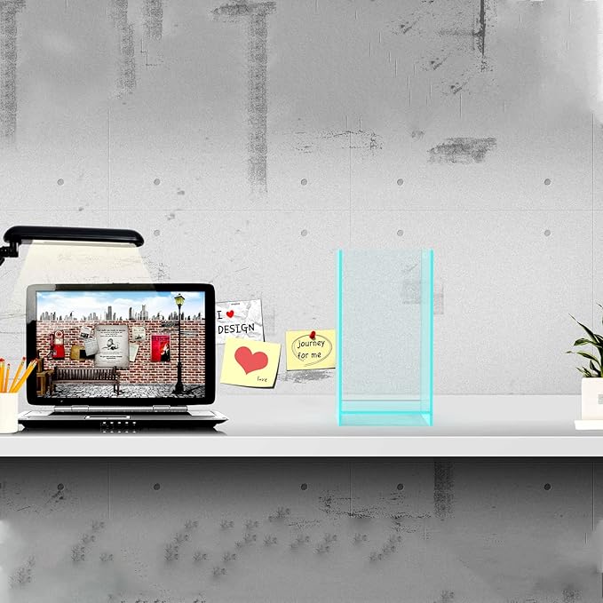 Fzone 2 Gal Nano Rimless Aquarium Low Iron Fish Tank NovaClear Ultra-White Translucent Glass Verso Series Nano Shallow Pond Levitating Floating Air Aquarium(A16-H30)