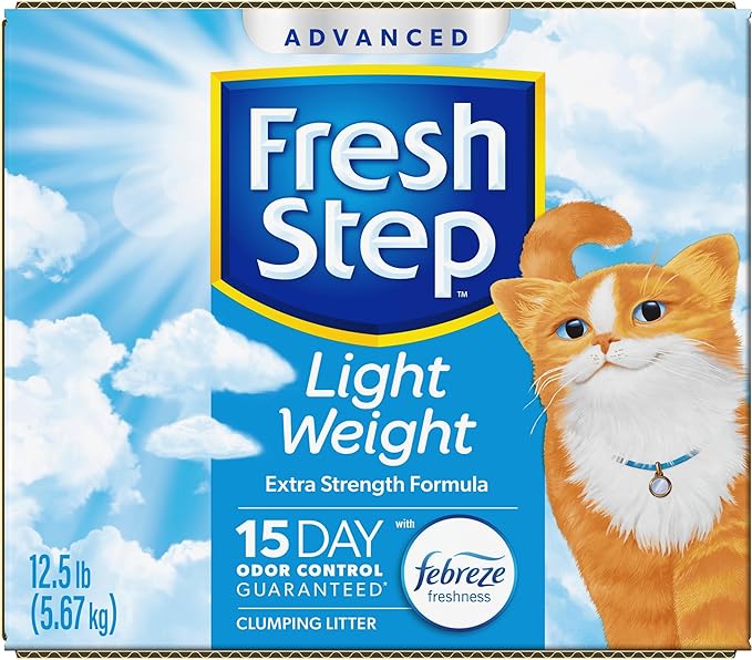 Fresh Step Light Weight Advanced Extreme Cat Litter with Febreze Freshness, Extra Strength Formula Clumping Litter, 25 lbs. (2 x 12.5 lb. Box)