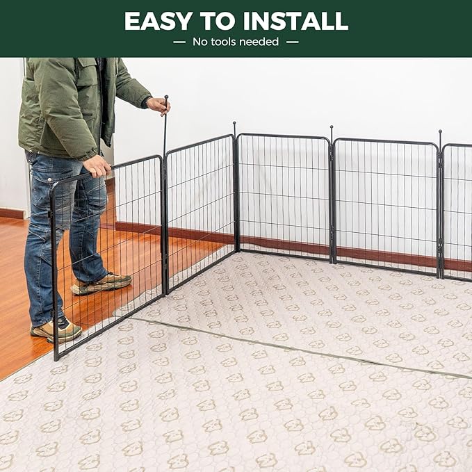 FXW Rollick Unleashed Dog Playpen for Indoor, Yard, RV Camping, 32 inch 8 Panels for Small and Medium Dogs│Patented