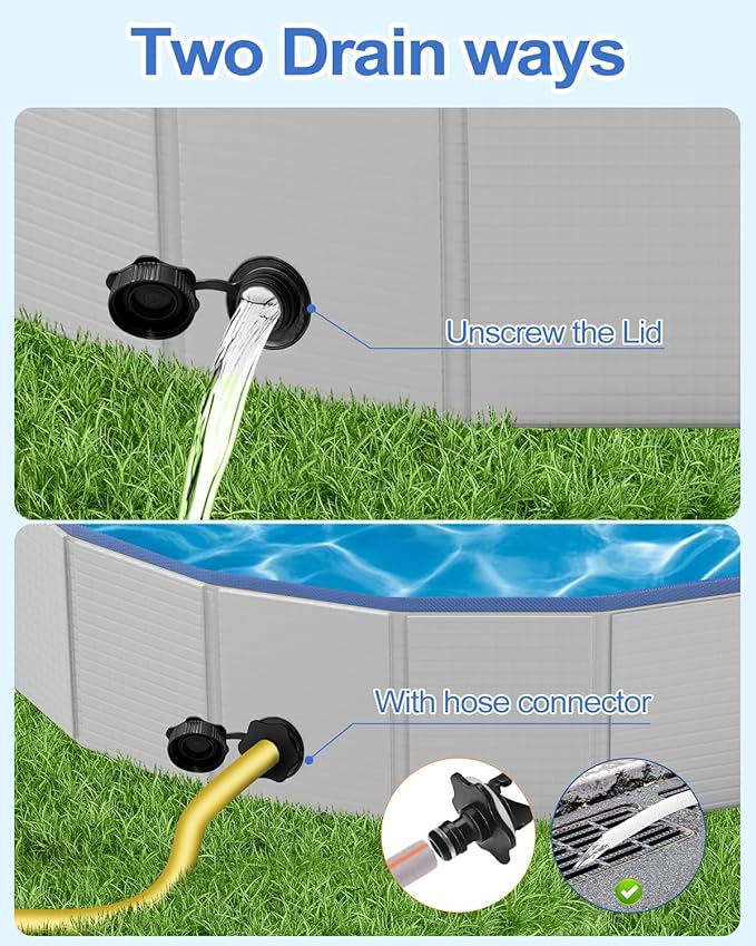 Dog Pool for Large Dogs, Foldable Plastic Pool for Dogs Slip-Resistant (47.2''x 12'')