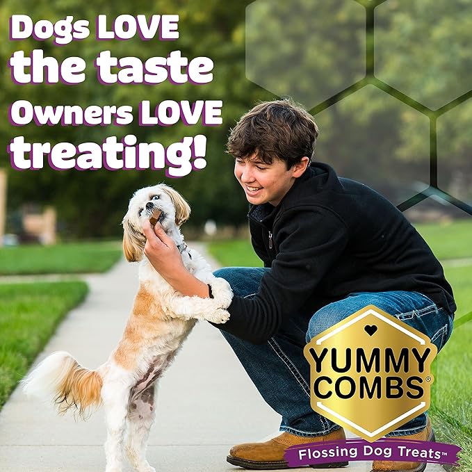 Dog Dental Treats – Vet VOHC Approved – Delicious Chicken Protein – Removes Tartar with Cleaning Comb Shape – Dental Dog Treats for Extra Small Dogs (24oz, 96 Count)