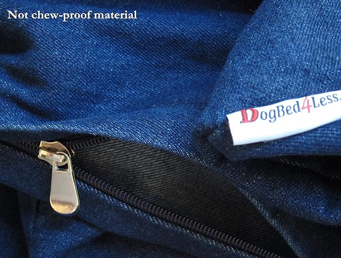 Dogbed4less Jumbo Orthopedic Memory Foam Dog Bed for Large Dogs with Durable Denim Cover, Waterproof Liner and Extra Pet Bed Case, 55X47X4 Inches