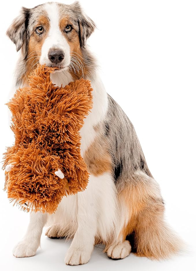 Playology Dog Toys | Plush Toy Highland Cow Stuffed Animal for Dogs | Jumbo Beef Scented Toy - Easy to Clean and Made from Non Toxic Materials