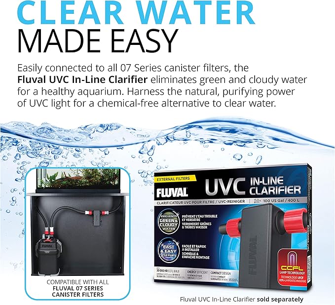 Fluval 407 Perfomance Canister Filter - for Aquariums Up to 100 Gallons - Aquarium Canister Filter