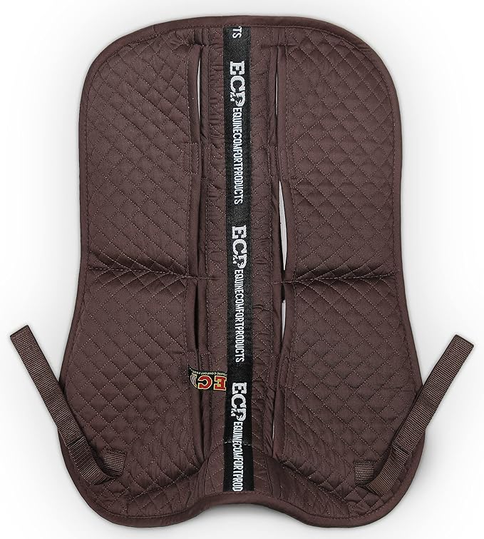 ECP Equine Comfort Products Adjustable Shock Absorbing Memory Foam Half Saddle Pad, Injury Prevention & Pressure Relief, Customizable Fit, Breathable for All Riding Styles