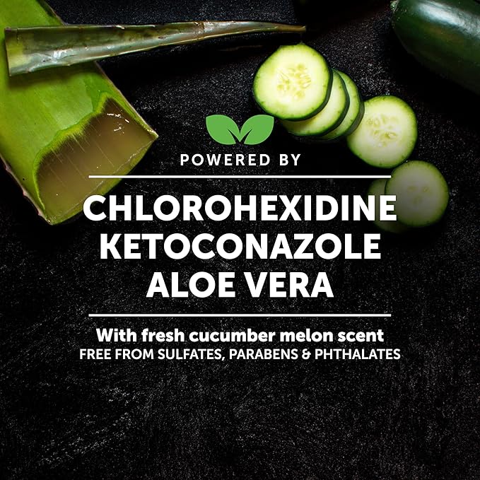 Chlorhexidine Cat & Dog Seasonal Itch Relief Shampoo, for Allergies, Itching, Skin and Coat Supplement, Helps Shedding, Hot Spots, Deodorizing Dog Shampoo & Grooming Supplies,16oz